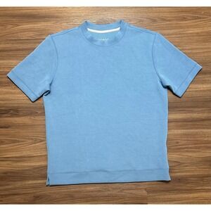 FIOBOC Mens High Tech 4 Way Stretch Light Blue Crew Neck SS T Shirt Sz XL